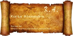 Kurta Alexandra névjegykártya